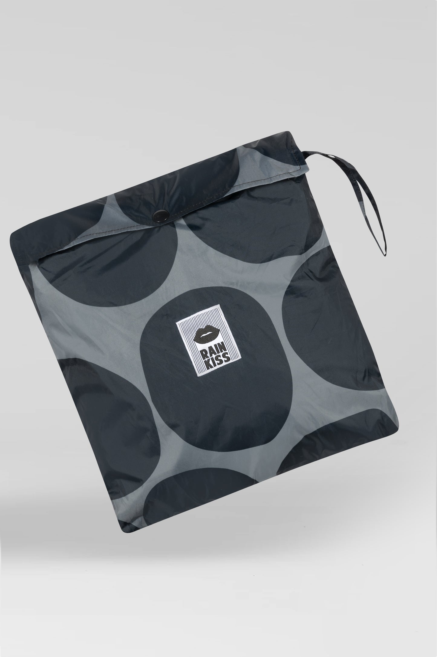 Rain Poncho - Black Polka
