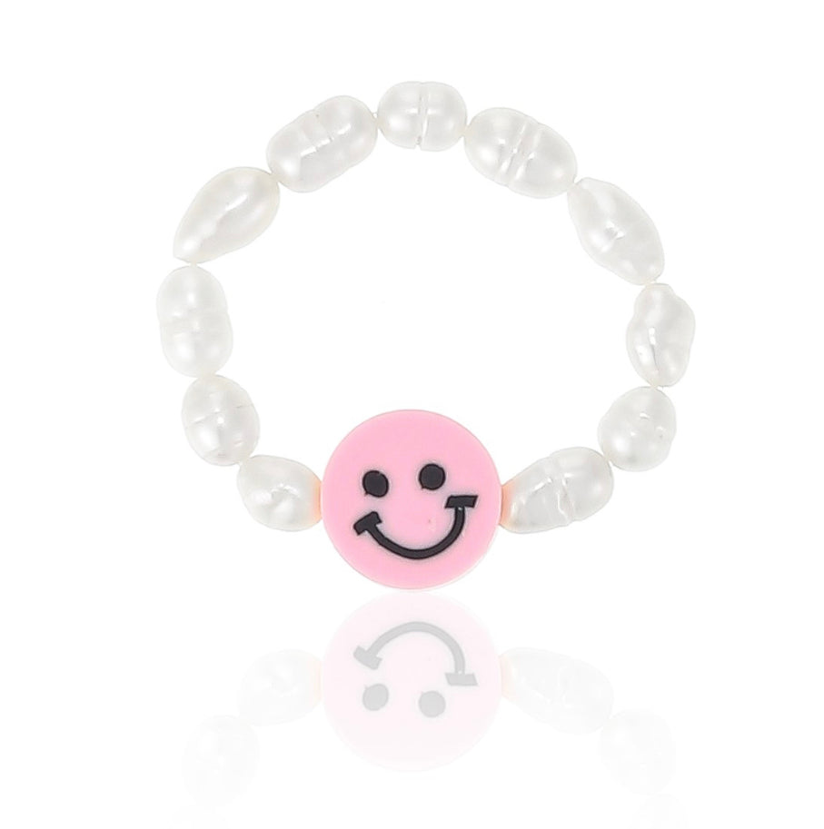 Ring Naturperlen Smiley