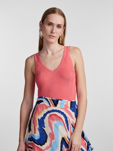 YASBALSI Strap Knit Top